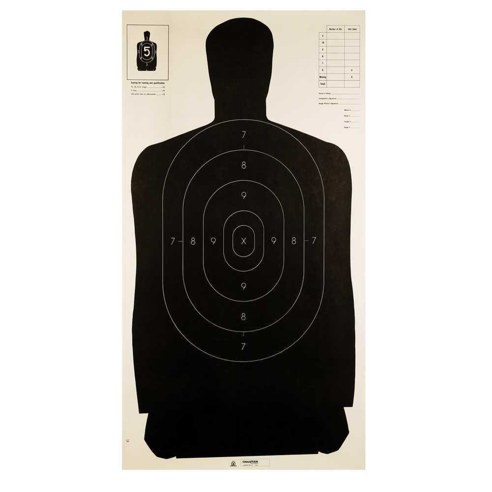 Targets Champion Traps&Targets Paper CHAMP 40727      POLICE SIL B27       100PK • Model: Paper